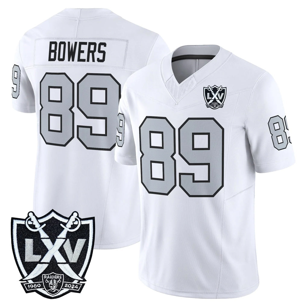Kooe LV.Raiders #89 Brock Bowers Player White 2026 Vapor Limited Home Game Stitched Jerseys