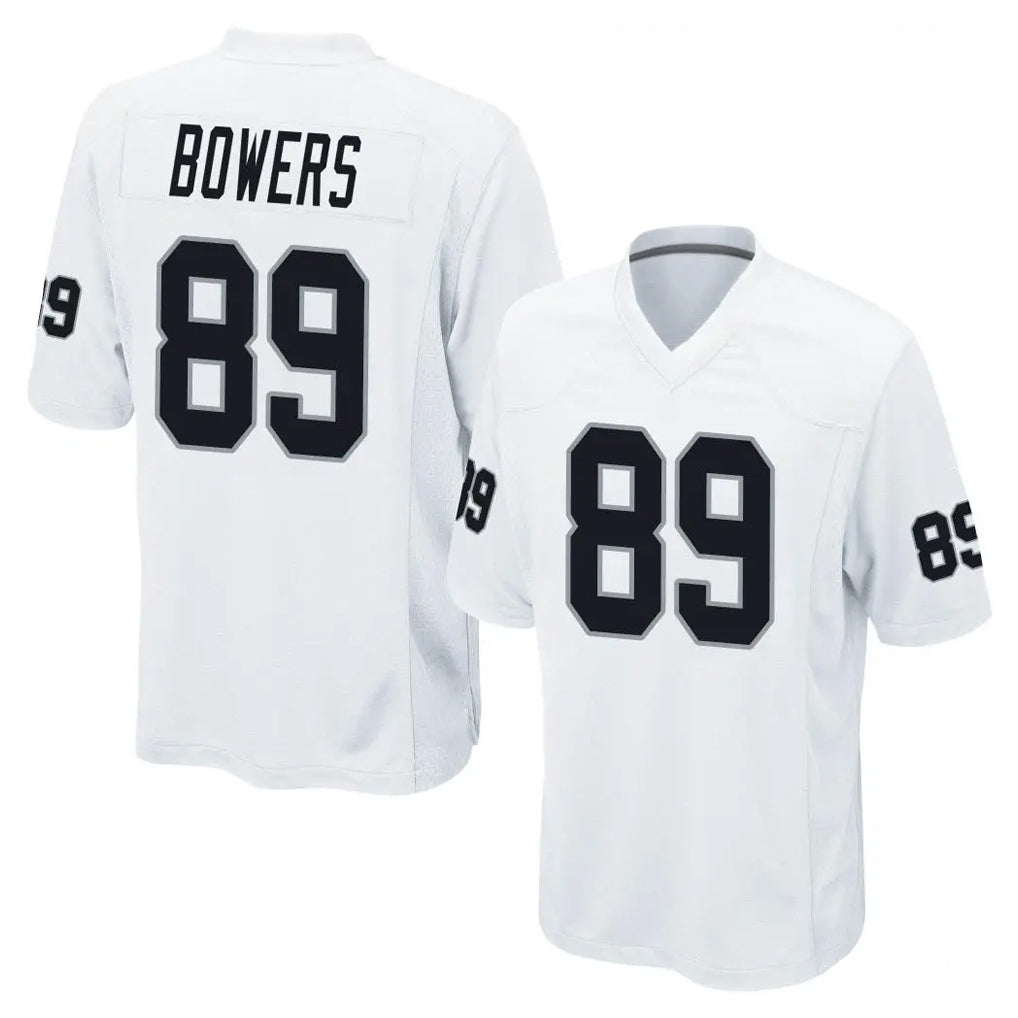 Kooe LV.Raiders #89 Brock Bowers Player White Home Game Stitched Jerseys
