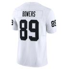 Kooe LV.Raiders #89 Brock Bowers Player White Vapor F.U.S.E Limited Stitched Jerseys