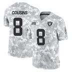 Kooe LV.Raiders #8 Kirk Cousins Player Arctic Camo Salute To Service Limited Game Stitched Jerseys