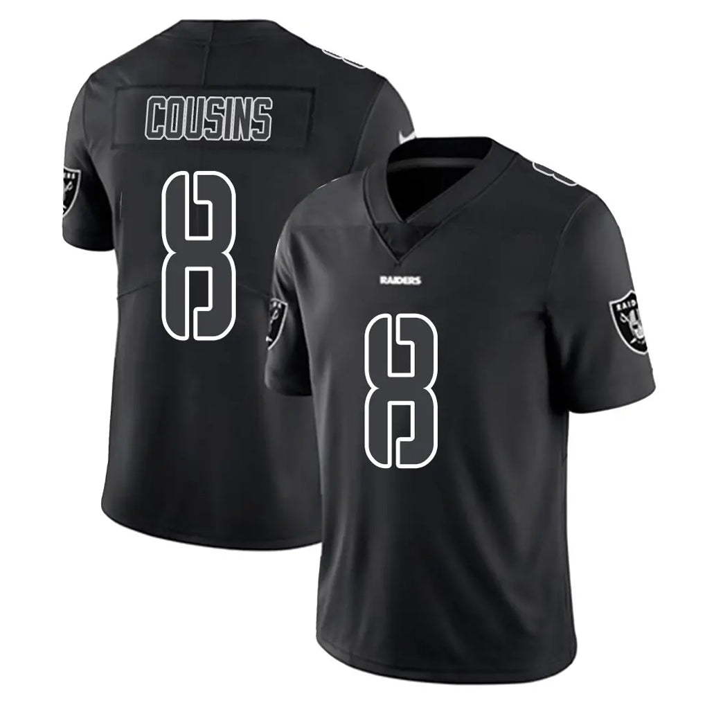 Kooe LV.Raiders #8 Kirk Cousins Player Black Limited Black Impact Home Game Stitched Jerseys