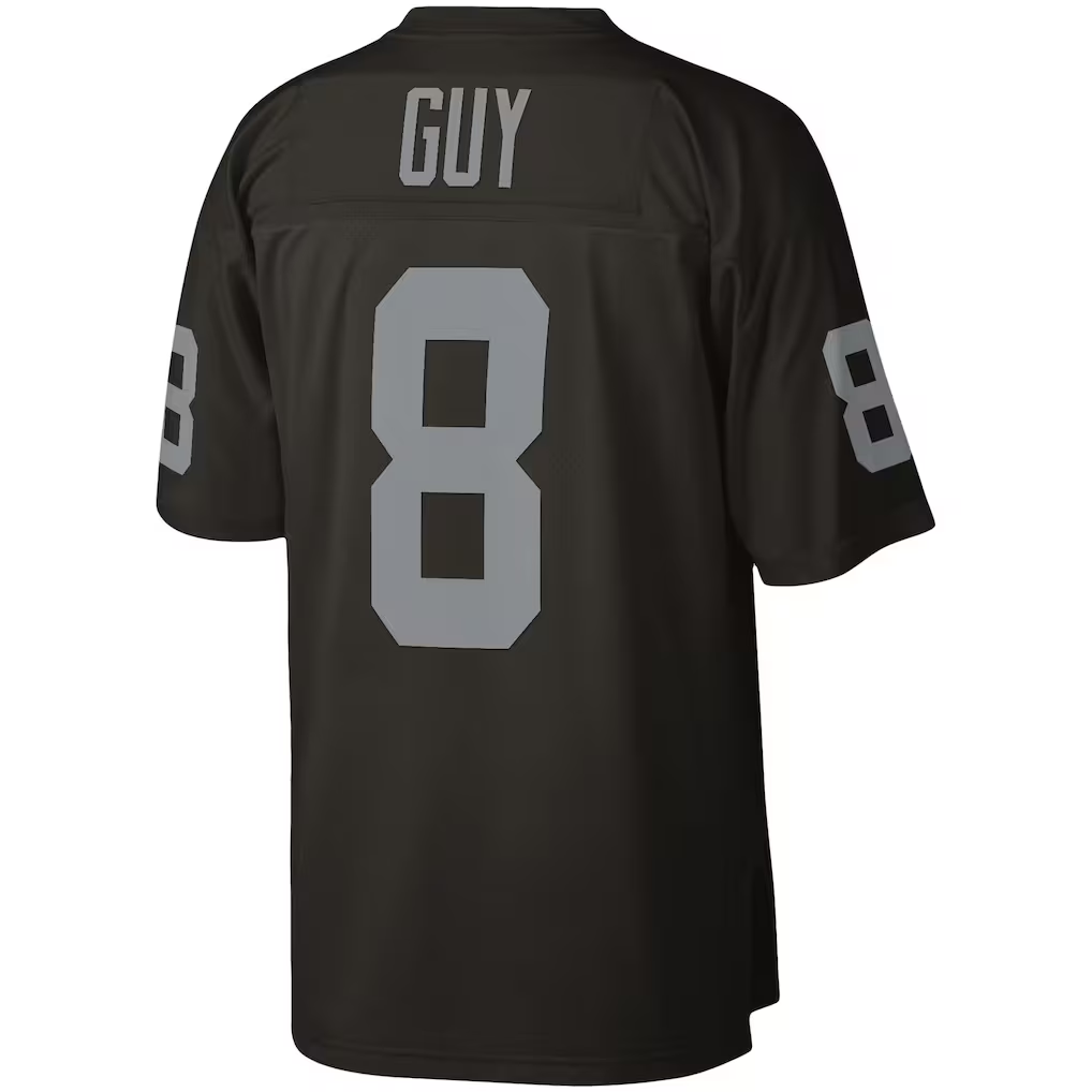 Kooe LV.Raiders #8 Ray Guy Mitchell & Ness Black Legacy Replica Jersey