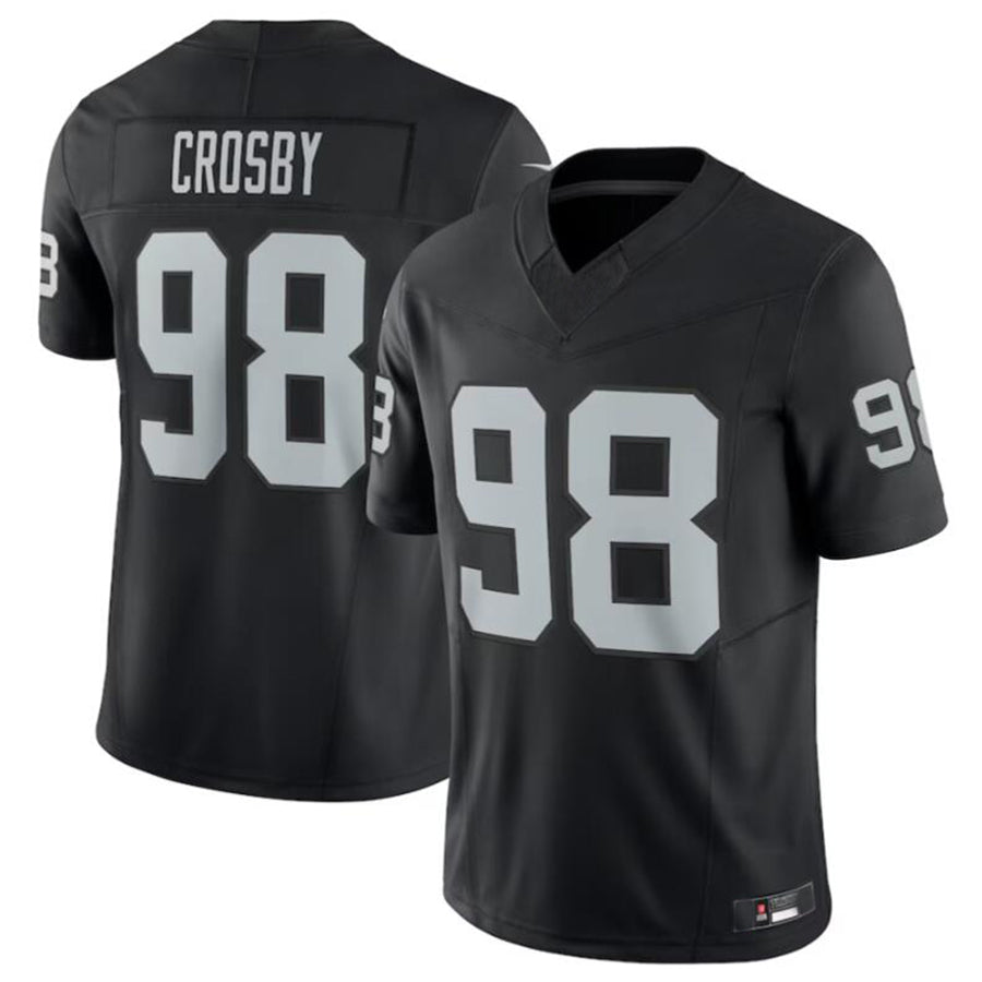 Kooe LV.Raiders #98 Maxx Crosby Black Vapor F.U.S.E. Limited Jersey American Stitched Jersey