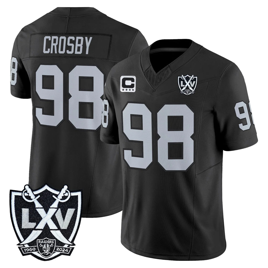 Kooe LV.Raiders #98 Maxx Crosby Player Black 2026 Vapor Limited Home Game Stitched Jerseys