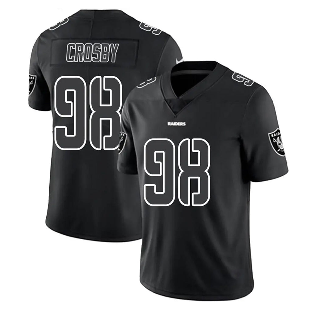 Kooe LV.Raiders #98 Maxx Crosby Player Black Limited Black Impact Home Game Stitched Jerseys