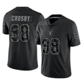 Kooe LV.Raiders #98 Maxx Crosby Player Black Reflective Limited Game Stitched Jerseys