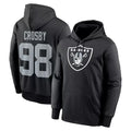 Kooe LV.Raiders #98 Maxx Crosby Player Black Salute to Service Hoodies Stitched Jerseys