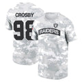 Kooe LV.Raiders #98 Maxx Crosby Player Black Salute to Service T-Shirts Stitched Jerseys