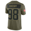 Kooe LV.Raiders #98 Maxx Crosby Player Salute To Service Limited Olive Stitched Jerseys