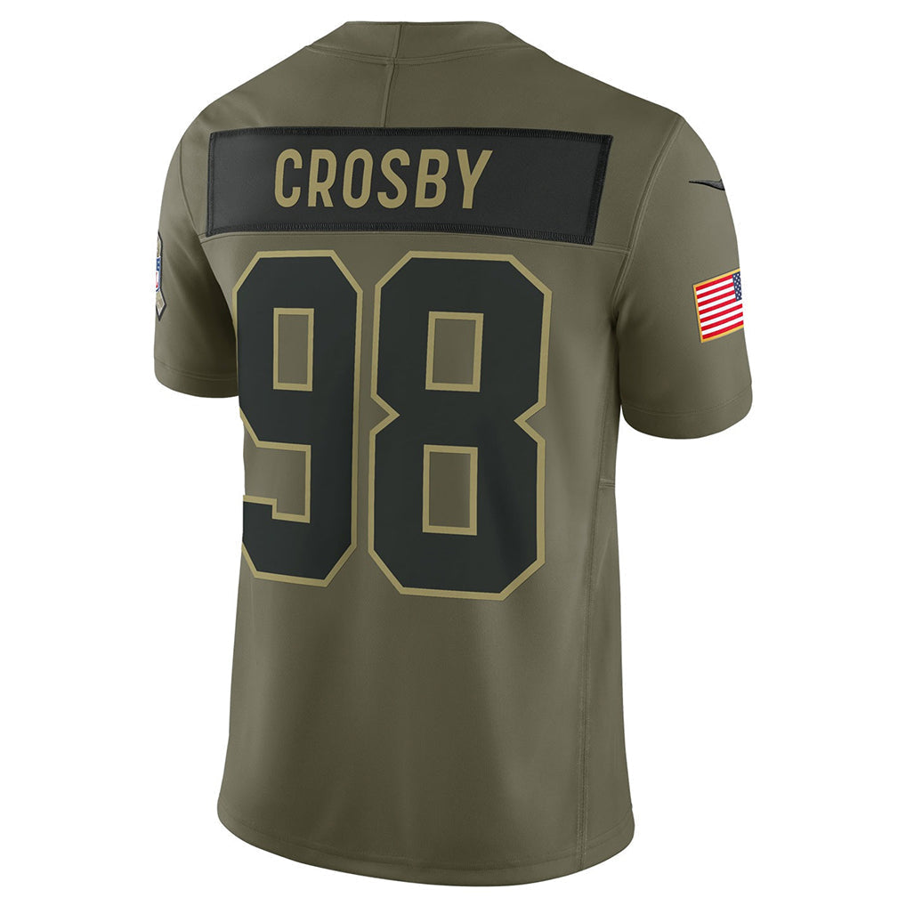 Kooe LV.Raiders #98 Maxx Crosby Player Salute To Service Limited Olive Stitched Jerseys