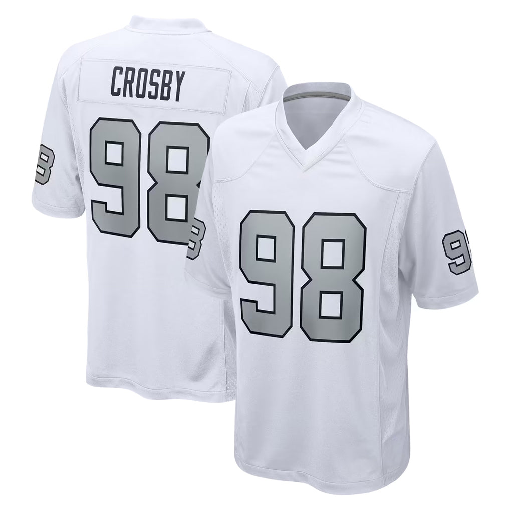 Kooe LV.Raiders #98 Maxx Crosby Player White Alternate Home Game Stitched Jerseys