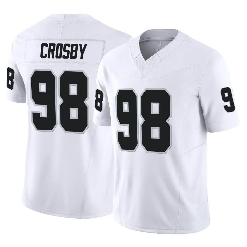 Kooe LV.Raiders #98 Maxx Crosby Player White Limited Vapor F.U.S.E. Home Game Stitched Jerseys