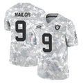 Kooe LV.Raiders #9 Jalen Nailor Player Arctic Camo Salute To Service Limited Game Stitched Jerseys