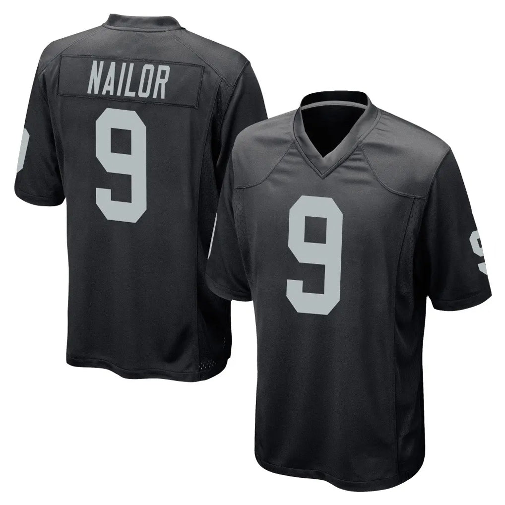 Kooe LV.Raiders #9 Jalen Nailor Player Black Home Game Stitched Jerseys