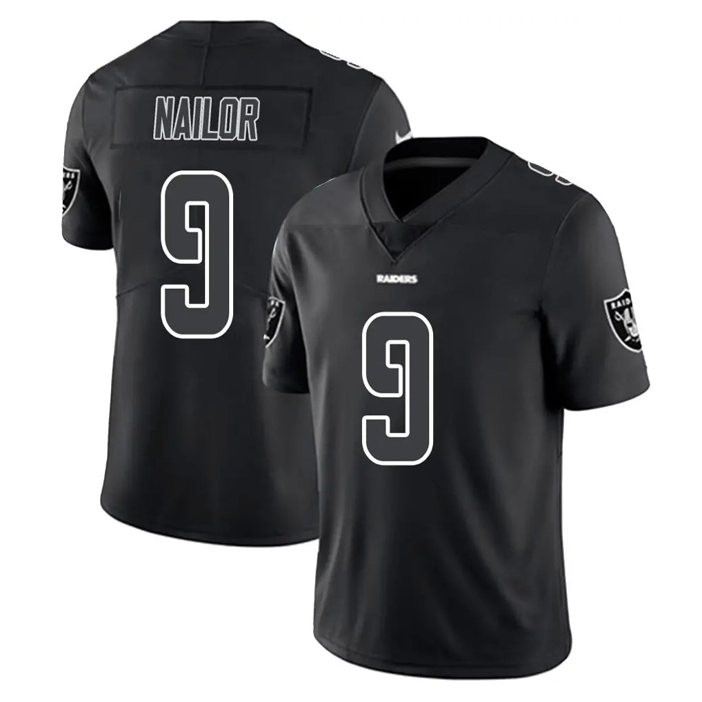 Kooe LV.Raiders #9 Jalen Nailor Player Black Limited Black Impact Home Game Stitched Jerseys