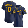 Kooe M.Brewers #10 Sal Frelick Player Navy Home Limited Elite Stitched Jerseys