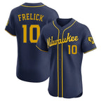Kooe M.Brewers #10 Sal Frelick Player Navy Home Limited Elite Stitched Jerseys