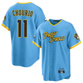 Kooe M.Brewers #11 Jackson Chourio Player Light Blue City Connect Home Game Stitched Jerseys