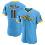 Kooe M.Brewers #11 Jackson Chourio Player Light Blue City Connect Home Limited Elite Stitched Jerseys