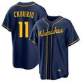 Kooe M.Brewers #11 Jackson Chourio Player Navy Home Game Stitched Jerseys