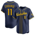 Kooe M.Brewers #11 Jackson Chourio Player Navy Home Limited Stitched Jerseys