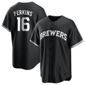 Kooe M.Brewers #16 Blake Perkins Player Black Game Home Stitched Jerseys