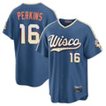 Kooe M.Brewers #16 Blake Perkins Player Blue 2026 City Connect Home Game Stitched Jerseys