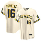 Kooe M.Brewers #16 Blake Perkins Player Cream Home Limited Stitched Jerseys