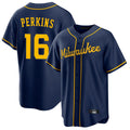 Kooe M.Brewers #16 Blake Perkins Player Navy Home Game Stitched Jerseys