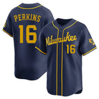 Kooe M.Brewers #16 Blake Perkins Player Navy Home Limited Stitched Jerseys