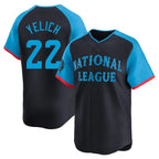 Kooe M.Brewers #22 Christian Yelich Player Navy Limited National League All-Star Home Game Stitched Jerseys