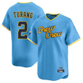 Kooe M.Brewers #2 Brice Turang Player Light Blue City Connect Home Limited Stitched Jerseys
