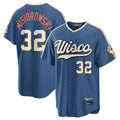 Kooe M.Brewers #32 Jacob Misiorowski Player Blue 2026 City Connect Home Game Stitched Jerseys