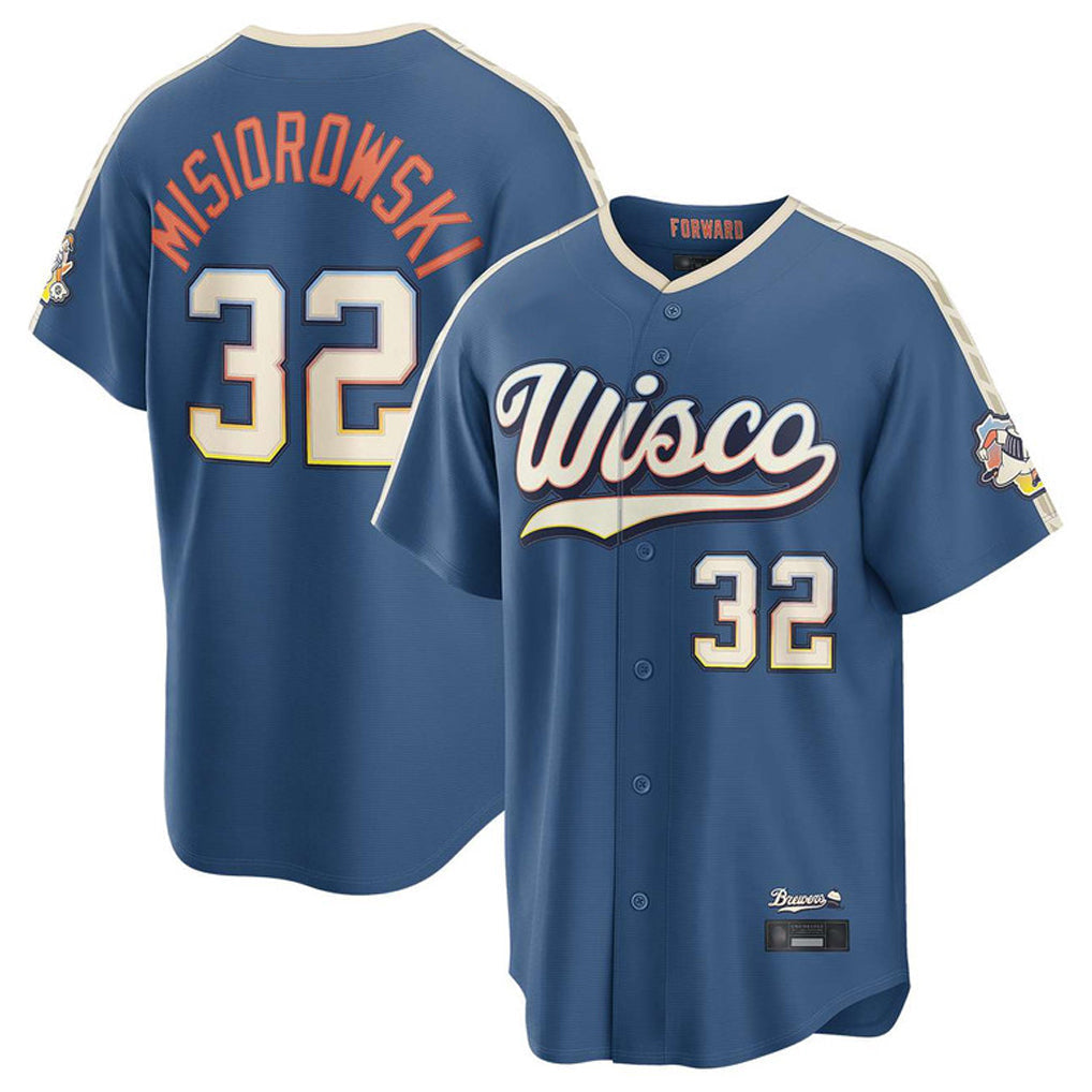 Kooe M.Brewers #32 Jacob Misiorowski Player Blue 2026 City Connect Home Game Stitched Jerseys