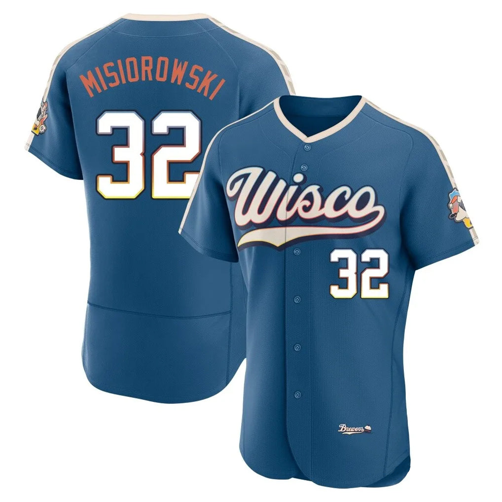 Kooe M.Brewers #32 Jacob Misiorowski Player Blue 2026 City Connect Home Limited Elite Stitched Jerseys