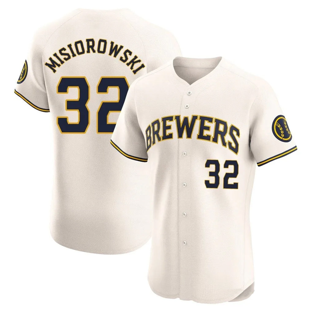 Kooe M.Brewers #32 Jacob Misiorowski Player Cream Home Limited Elite Stitched Jerseys