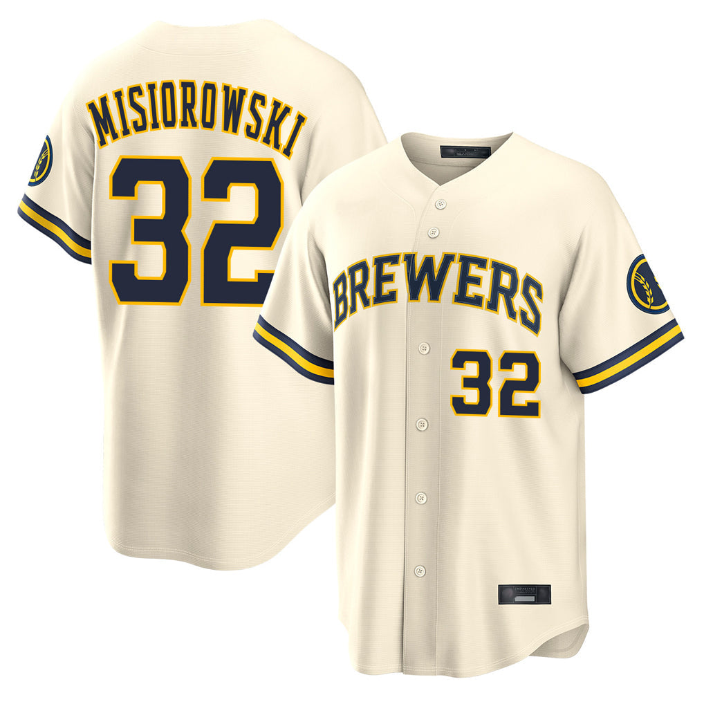 Kooe M.Brewers #32 Jacob Misiorowski Player Cream Home Limited Stitched Jerseys