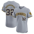 Kooe M.Brewers #32 Jacob Misiorowski Player Gray Home Limited Elite Stitched Jerseys