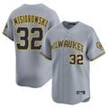 Kooe M.Brewers #32 Jacob Misiorowski Player Gray Home Limited Stitched Jerseys