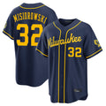 Kooe M.Brewers #32 Jacob Misiorowski Player Navy Home Stadium Game Stitched Jerseys