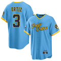 Kooe M.Brewers #3 Joey Ortiz Player Light Blue City Connect Home Game Stitched Jerseys