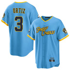 Kooe M.Brewers #3 Joey Ortiz Player Light Blue City Connect Home Game Stitched Jerseys