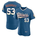 Kooe M.Brewers #53 Brandon Woodruff Player Blue 2026 City Connect Home Limited Elite Stitched Jerseys
