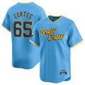 Kooe M.Brewers #65 Nestor Cortes Player Light Blue City Connect Home Limited Stitched Jerseys