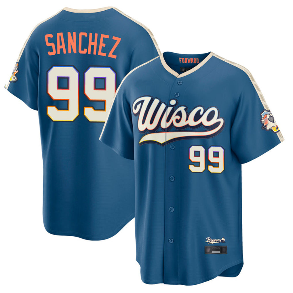 Kooe M.Brewers #99 Gary Sanchez Player Blue 2026 City Connect Home Game Stitched Jerseys