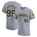 Kooe M.Brewers #99 Gary Sanchez Player Gray Home Limited Elite Stitched Jerseys