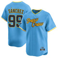 Kooe M.Brewers #99 Gary Sanchez Player Light Blue City Connect Home Limited Stitched Jerseys