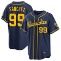 Kooe M.Brewers #99 Gary Sanchez Player Navy Home Stadium Game Stitched Jerseys