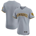 Kooe M.Brewers Blank Player Gray Home Limited Elite Stitched Jerseys