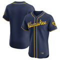Kooe M.Brewers Blank Player Navy Home Limited Elite Stitched Jerseys